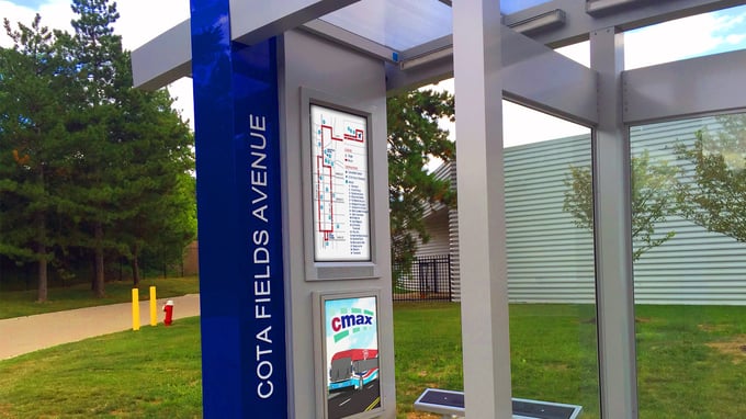 COTA Central Ohio Transit Authority Bus Stop ITSENCLOSURES LCD Enclosure digital signage.jpg