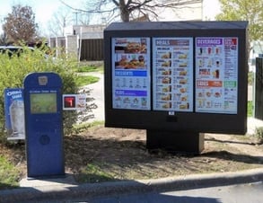 outdoor digital menu board installed in Burger King by ITSENCLOSURES