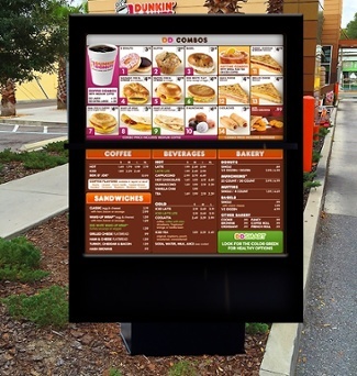 ITSENCLOSURES outdoor digital menu board for QSRs